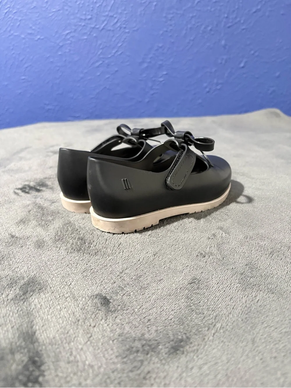 Mini Melissa Jelly Mary Jane Flats with Bow Accent
